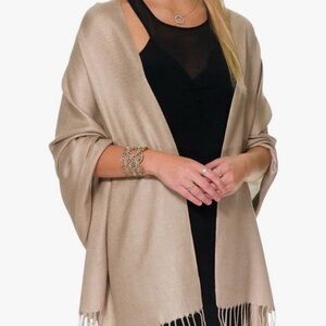 Bijoux Terner Pseudo Pashmina Light Tan